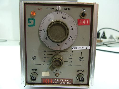 KROHN-HITE  FILTER  3200   LOW PASS  HIGH PASS   20Hz-2MHz