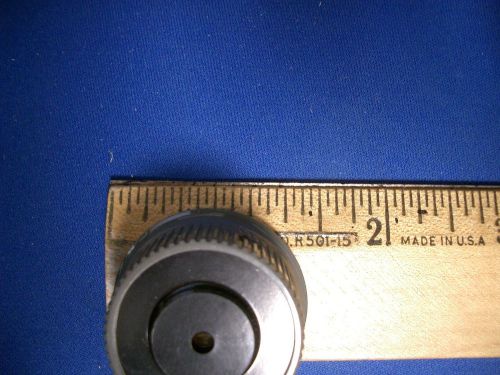 Tektronix TEK knob, 1-3/8&#034; round, dark grey, with hole