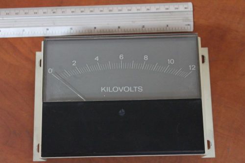 BIG ? PANEL METER ? VOLTMETER 12KV 6 / 4.5&#034; REMOVED FROM HARRIS MW TRANSMITTER