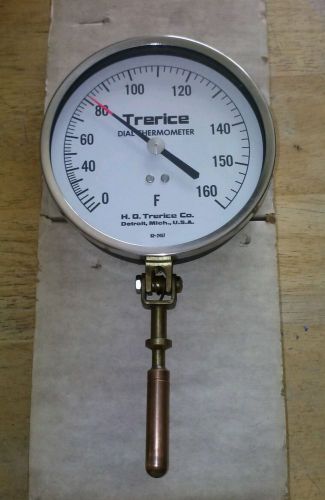 New trerice dial thermometer 0-160°f adjustable v80445 bulb d for sale