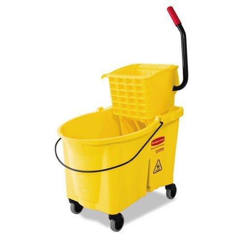 Rubbermaid WaveBrake 44-Quart Bucket/Side Pressure Wringer Combo (RCP618688YW)