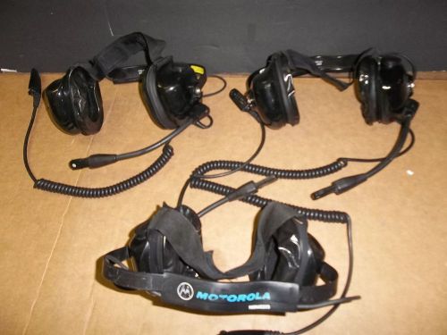 3- Motorola RMN4020B Headset w/ David Clark M-77 VOX Electric Microphone Gel Pad