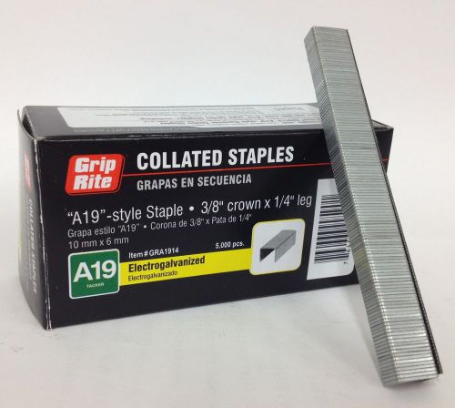 280149 1/4in Grip Rite R19 Staples Box of 10,000