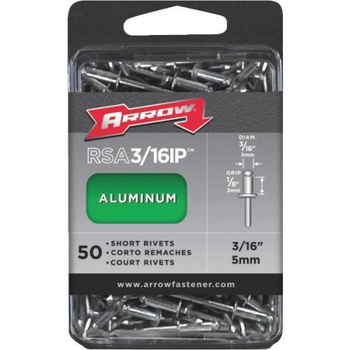 Arrow Fastener RSA3/16IP Arrow Rivets-3/16X1/8 ALUM RIVET