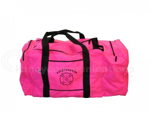 Pls - firefighter pull top gear bag w/ shoulder strap - neon pink for sale