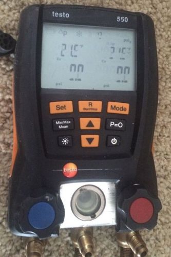 Testo 550 Manifold Digital Gauges. Screen Issue. Fully Functional.