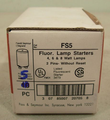 *NIB* 5 Pass &amp; Seymour Lamp Starters FS5 *NIB*