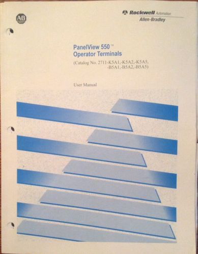 ALLEN BRADLEY USER MANUAL PANELVIEW 550 OPERATOR TERMINALS 2711