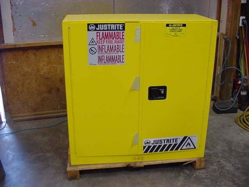 New Justrite 30 Gal Flammable storage cabinet 2 shelf PN 89300