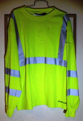 Hi Viz Lacrosse ANSI class III saftey shirt  with 3M Scotchlite stripes  Sz Lg