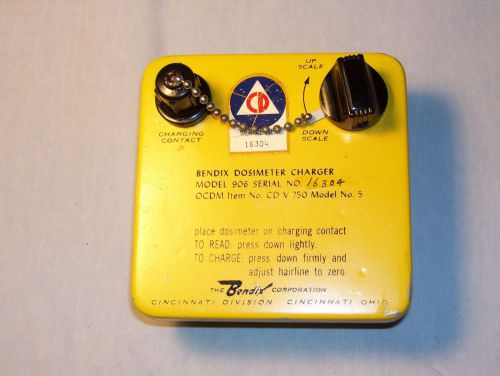 Nuclear Radiation Detector Bendix Charger W/Manual and 2 Bendix Dosimeters