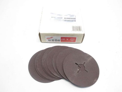 LOT 10 NEW MILWAUKEE 48-80-0540 120-GRIT 4-1/2IN ABRASIVE SANDING DISCS D480630