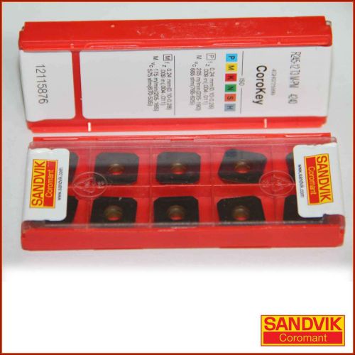 (10PCS) R245 12 T3 M-PM 4240 SANDVIK ** 10 INSERTS *** FACTORY PACK ***