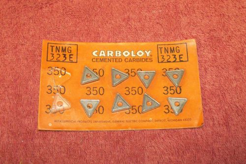 CARBOLOY    CARBIDE INSERTS   TNMG 323E    GRADE  350     PACK OF 8