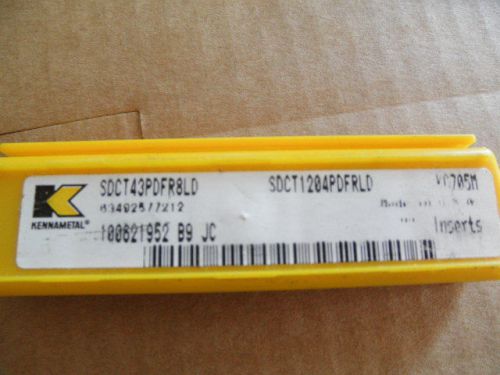 three KENNAMETAL SDCT43PDFR8LD SDCT1204PDFRLD KC705 INSERT  a6