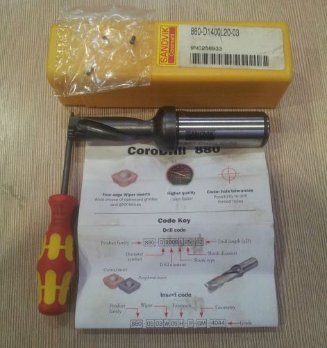 Sandvik 14mm indexable drill 880-d1400l20-03 3d for sale