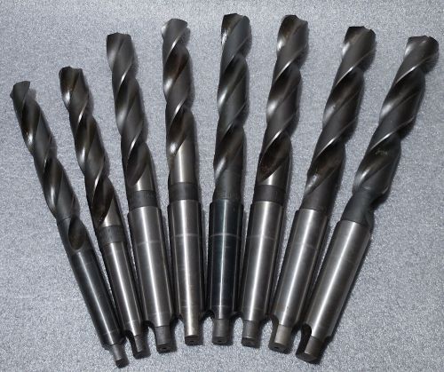 *Mint Chicago Morse Taper 8pc High Speed Twist Drill Set 1 1/32&#034; to 1 7/32&#034;