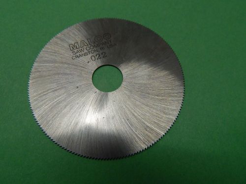 MALCO 2.5&#034; Diameter HSS x .014&#034; Slitting Saw x 1/2&#034; Arbor Hole