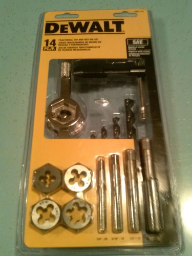 DeWalt 14pc Fractional (SAE) Tap and Hex Die Set- BRAND NEW