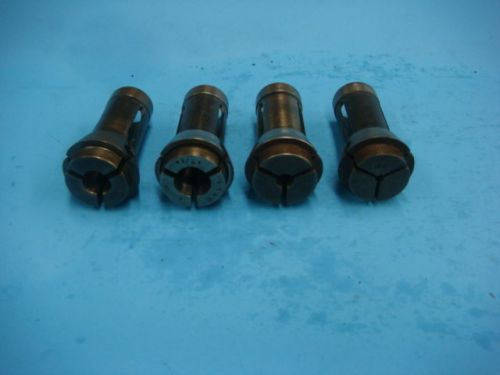 BROWN &amp; SHARPE #11 SQUARE COLLETS, 4 PCS. TOTAL 1/4&#034;, 3/8&#034;, 7/16&#034;, 5/16&#034;