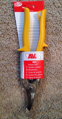 Malco AV3 Combo Cut Aviation Snips Yellow