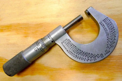 STARRETT No. 230 0-1: OUTSIDE MICROMETER machinist tools  *15