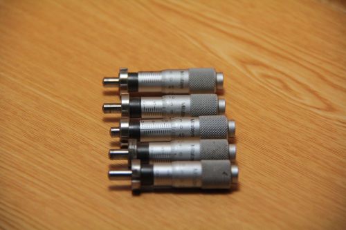 5 pcs. Mitutoyo Micrometer Head 0-13 mm.