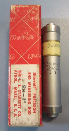 Starrett Precision End Measuing Rod 3&#034; Size 244-3