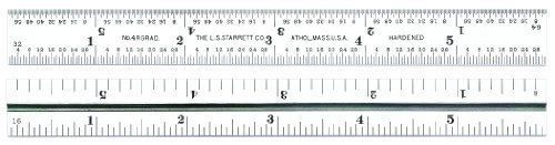 Starrett B33J-4R Blade For Junior Combination Square, Regular Finish, 4R