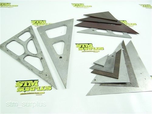 Big lot of patternmaker&#039;s layout triangles aluminum phenolic for sale