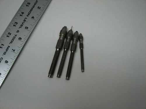 VINTAGE LOT OF 4 LS STARRETT PIN VISES