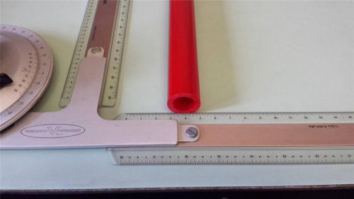 3/4&#034; id x 1-1/8&#034; od x 24&#034; long urethane / polyurethane 95 a red tube p/n 11078 for sale