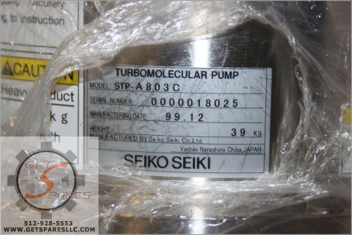 STP-A803C TURBOMOLECULAR VACUUM PUMP SEIKO SEIKI