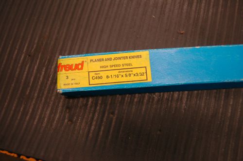 Freud planer and jointer knives c490  8 1/16&#034; x 5/8&#034; x 3/32&#034;   3 pcs for sale