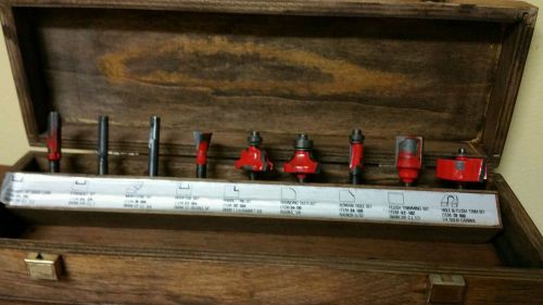 Freud 9 piece professional woodworking router bit set  88-100