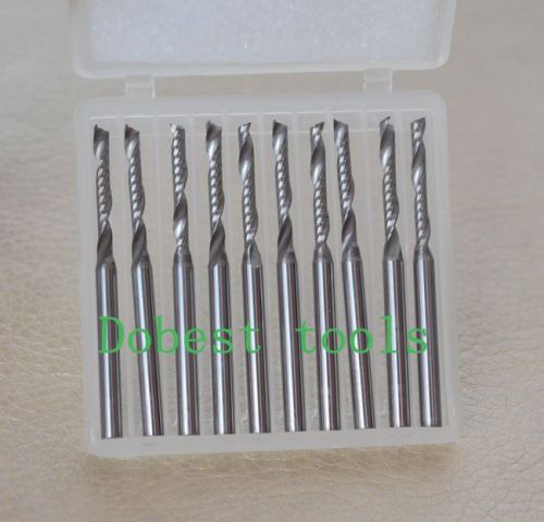 10pcs one flute carbide endmill spiral CNC router bits 2.5mm 17mm