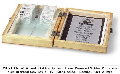 Konus Prepared Slides for Konus Kids Microscopes, Set of 10, Pathological: 4915