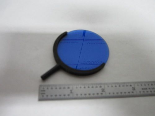 MICROSCOPE PART FILTER LEITZ LEICA GERMANY BLUE CB12 OPTICS AS IS BIN#J7-84