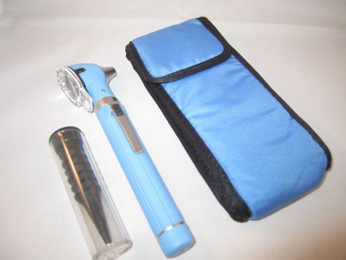 Mini fiber optic otoscope diagnostic ent set blue  -vetkare for sale