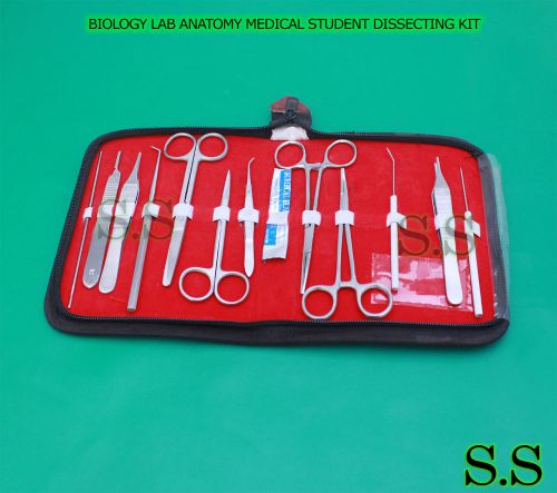 22 PCS BIOLOGY LAB ANATOMY MEDICAL STUDENT DISSECTING KIT + SCALPEL BLADES #10