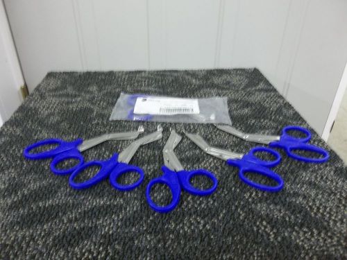 6 SKLAR EMT FIRST AID EMERGENCY BANDAGE SCISSOR CUT BLUE 7.5&#034; 11-1280 ER NEW