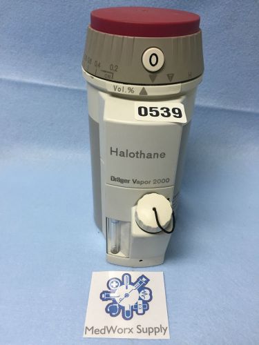 Drager Anesthesia Vapor Halothane Vaporizer 2000 # 539