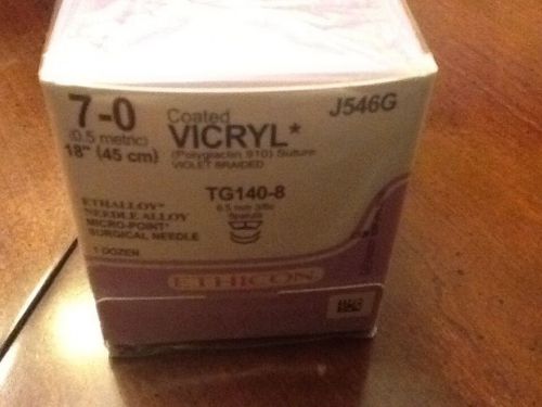 ETHICON #J546G (Polyglactin 910), box of 12, Exp 1/2016