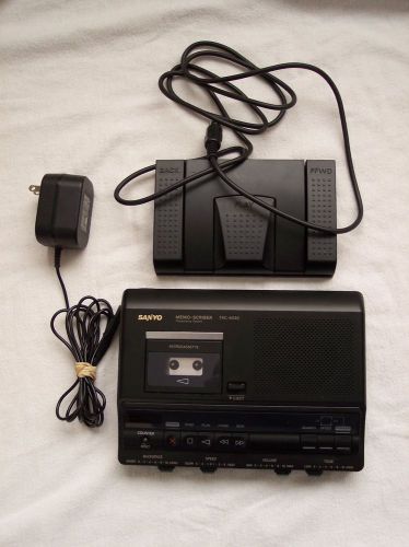 Sanyo Microcassette Transcribing System TRC-6040 w Foot Control FS-56 Excellent