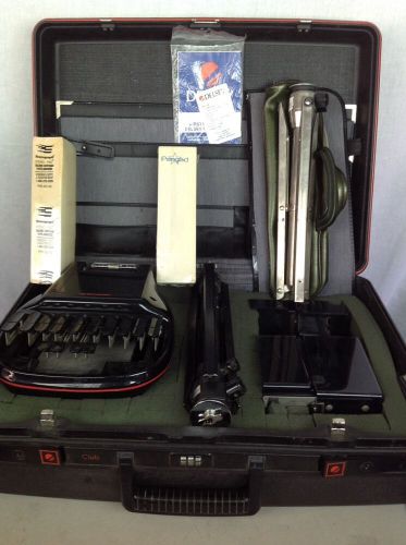 Vintage ProCat Stenopaq 2 Stenograph with Vintage DELSEY case, paper, stands