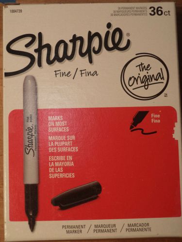 SHARPIE ORIGINAL Permanent Marker Fine Point Black 36/Pack 1884739 071641072817