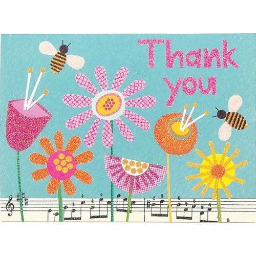 Bumblebee Garden Glitz Thank You Notes