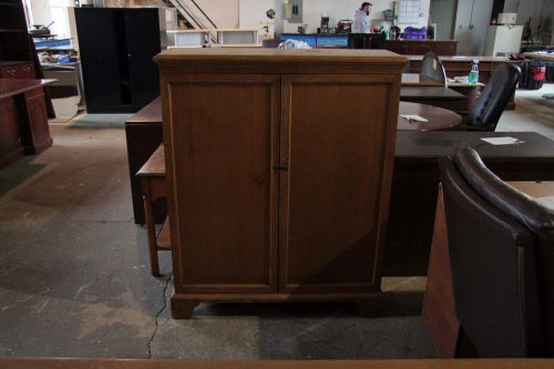 Early American 4 Shelf Storage Cabinet