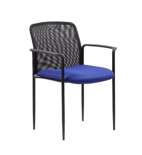 B6909 boss blue stackable mesh office guest chair for sale
