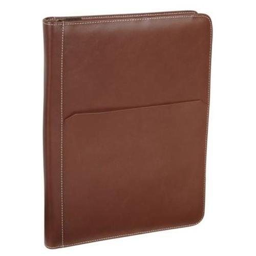 Black Leather Writing Portfolio Cover-Black - Black